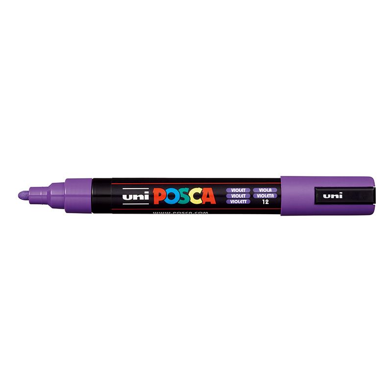 UNI POSCA Marker PC-5M 1,8-2,5mm 12 violet, 55