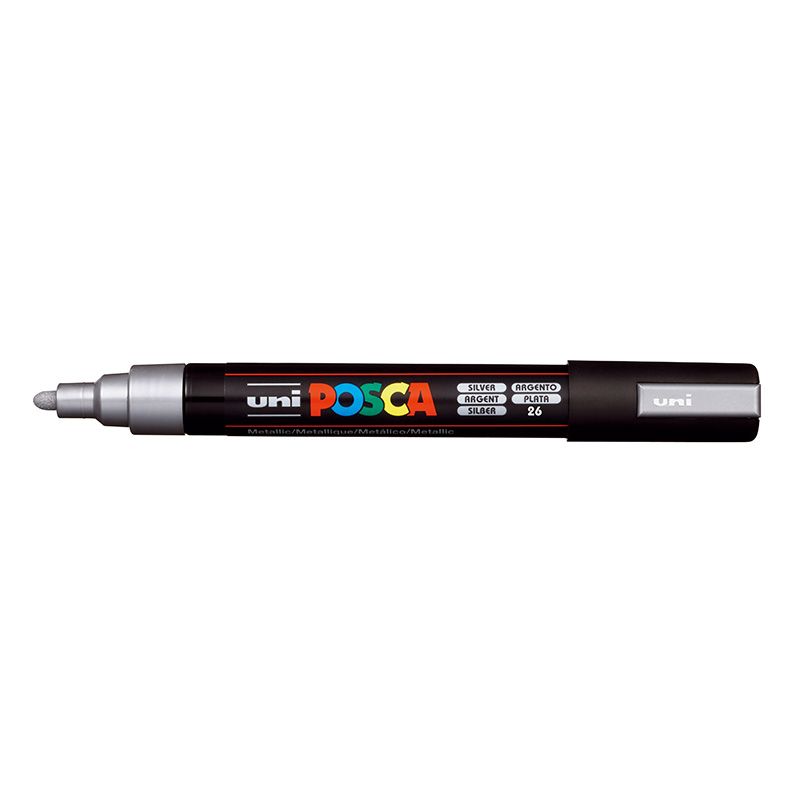 UNI POSCA Marker PC-5M 1,8-2,5mm 26 silver, 805