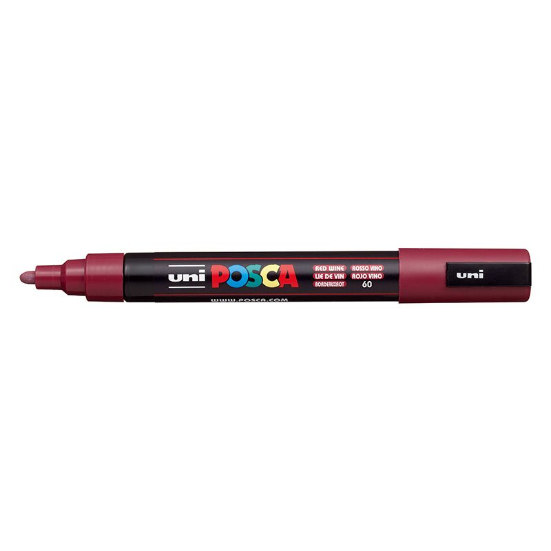 UNI POSCA Marker PC-5M 1,8-2,5mm 60 red wine, 50