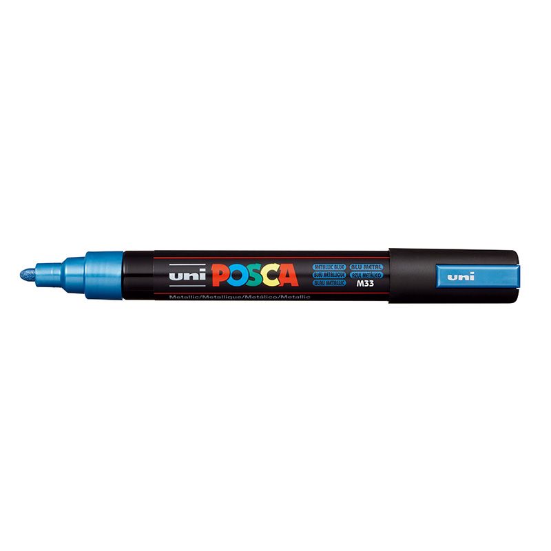 UNI POSCA Marker PC-5M 1,8-2,5mm M33 metallic blue, 880