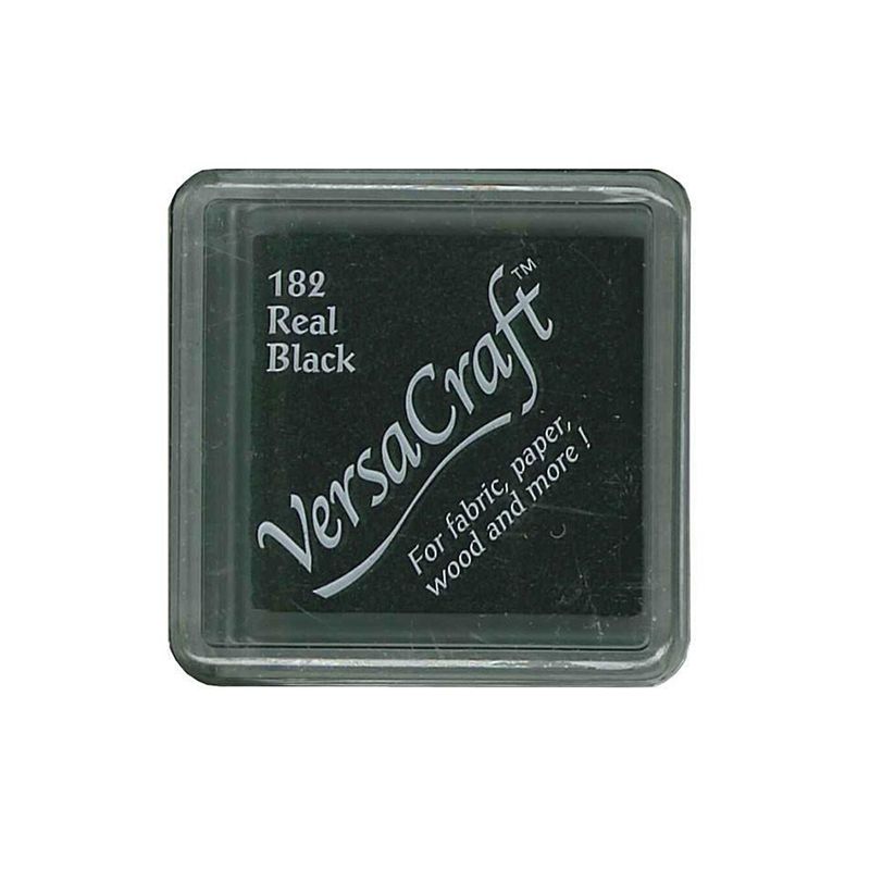 Versacraft Ink Small leimasintyyny 182 Real black, musta 2,5cm x 2,5cm > 2021/03
