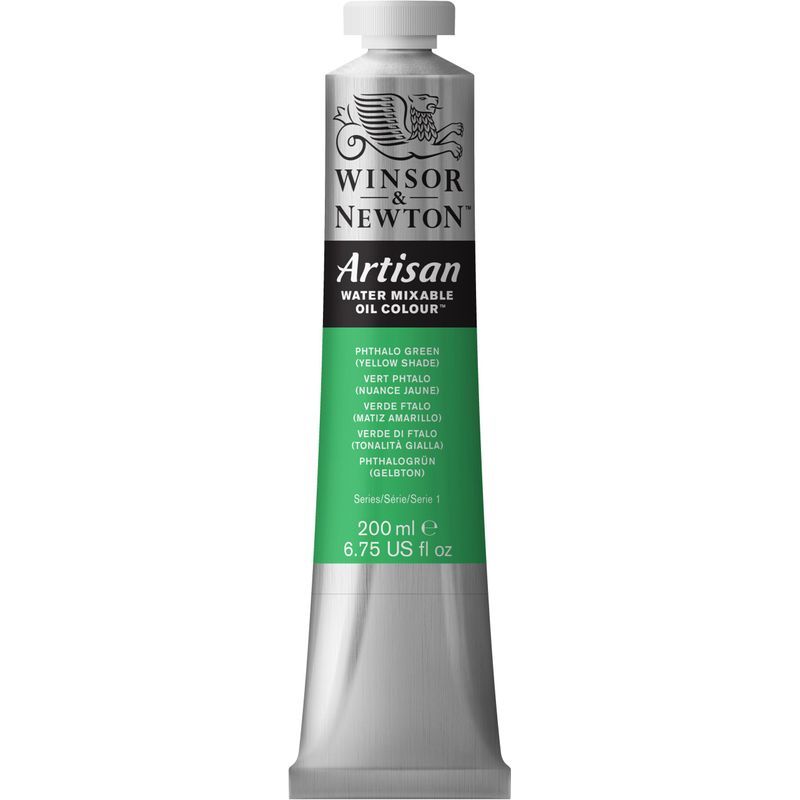 WN Artisan 200ml 521 Phthalo green yellow shade, 200ml vesiliukoinen öljyväri