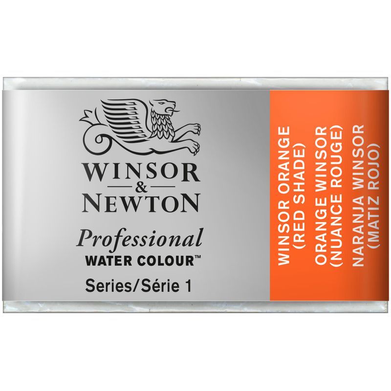 WN AWC 1/1 723 Winsor orange red shade (1), taiteilija-akvarelliväri