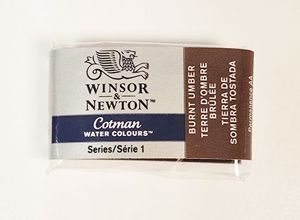 WN Cotman 1/1 (3,4ml) 076 Burnt Umber, akvarellivärinappi
