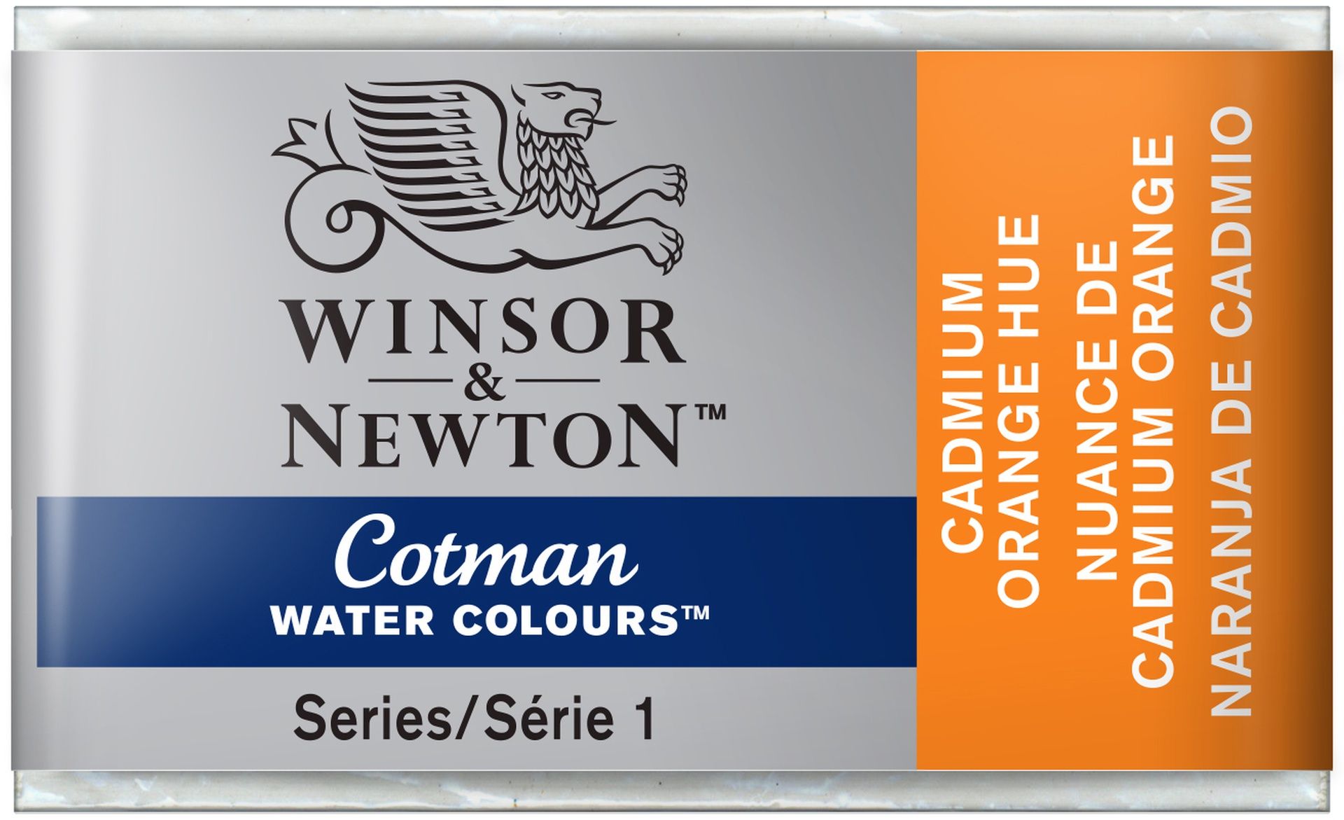 WN Cotman 1/1 (3,4ml) 090 Cadmium Orange Hue, akvarellivärinappi