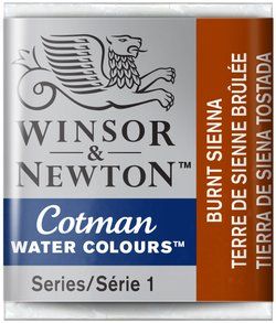 WN Cotman 1/2 (1,7ml) 074 Burnt Sienna, akvarellivärinappi x