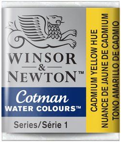 WN Cotman 1/2 (1,7ml) 109 Cadmium Yellow Hue, akvarellivärinappi x