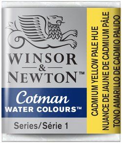 WN Cotman 1/2 (1,7ml) 119 Cadmium Yellow Pale Hue, akvarellivärinappi x