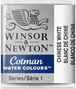 WN Cotman 1/2 (1,7ml) 150 Chinese White, akvarellivärinappi x