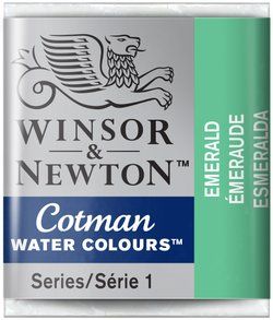 WN Cotman 1/2 (1,7ml) 235 Emerald, akvarellivärinappi