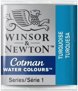WN Cotman 1/2 (1,7ml) 654 Turquoise, akvarellivärinappi