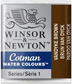 WN Cotman 1/2 (1,7ml) 676 Vandyke Brown, akvarellivärinappi