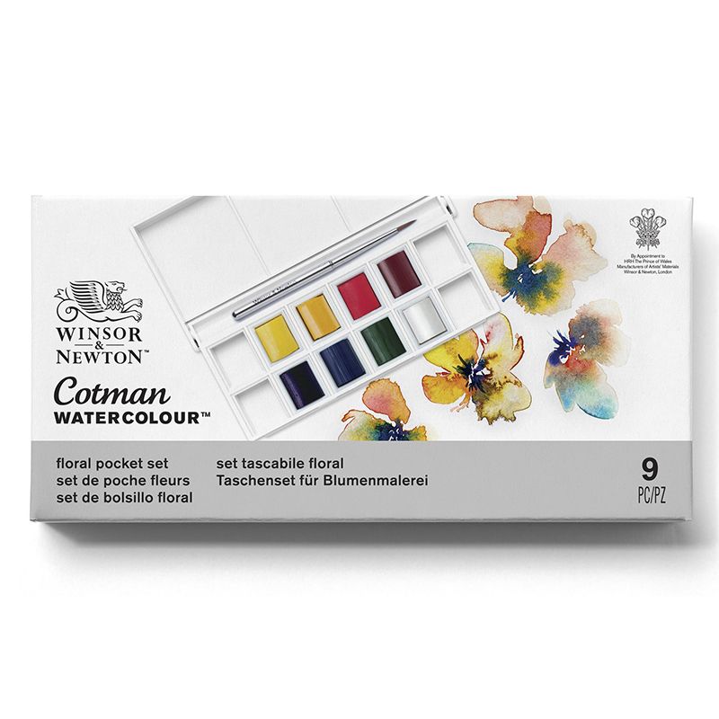 WN Cotman Pocket Floral 8 x 1/2 nappia, akvarellilajitelma
