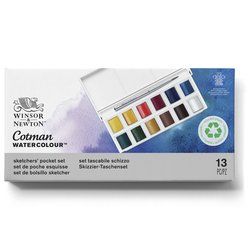 WN Cotman Pocket Sketchers Box 12 x 1/2 nappia, akvarellilajitelma