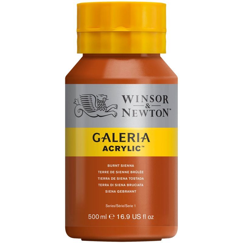 WN Galeria 500ml 074 Burnt sienna (1), 500ml akryyliväri