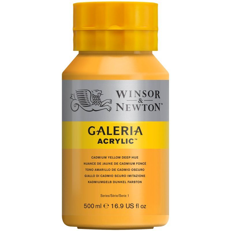 WN Galeria 500ml 115 Cadmium yellow deep hue (1), 500ml akryyliväri