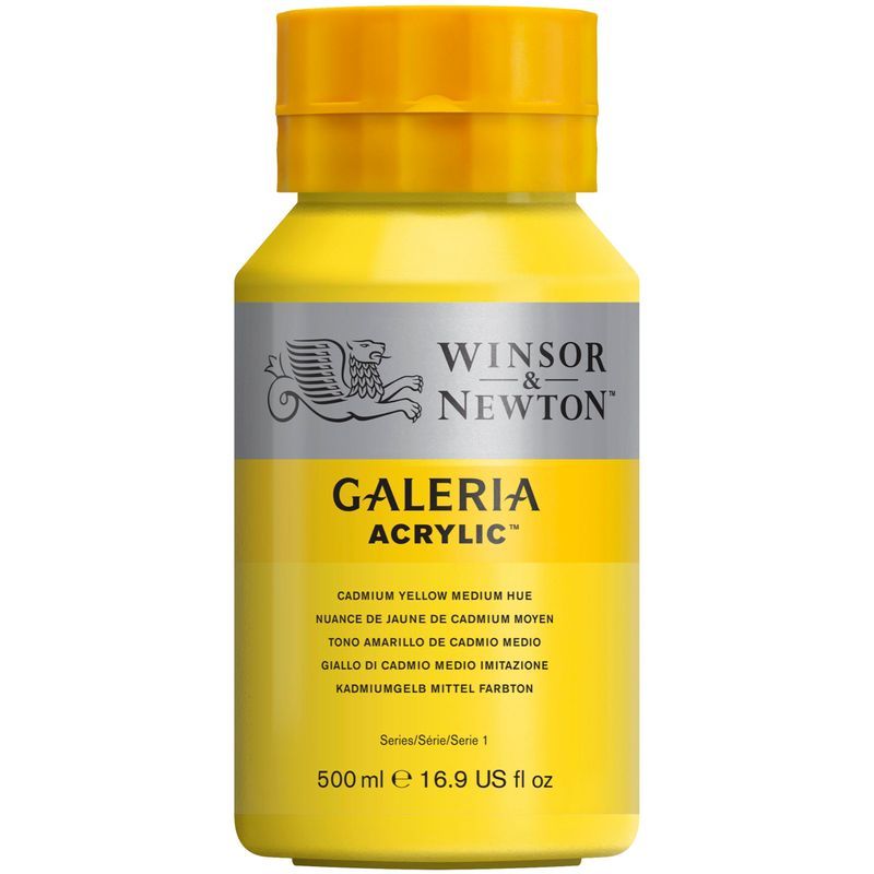 WN Galeria 500ml 120 Cadmium yellow med hue (1) x, 500ml akryyliväri