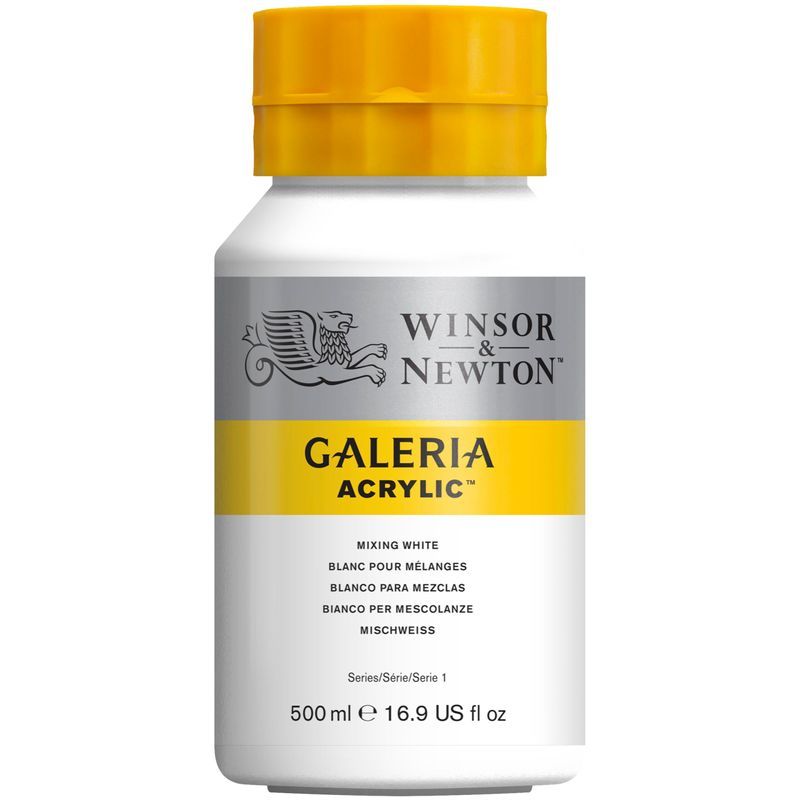 WN Galeria 500ml 415 Mixing white (1), 500ml akryyliväri