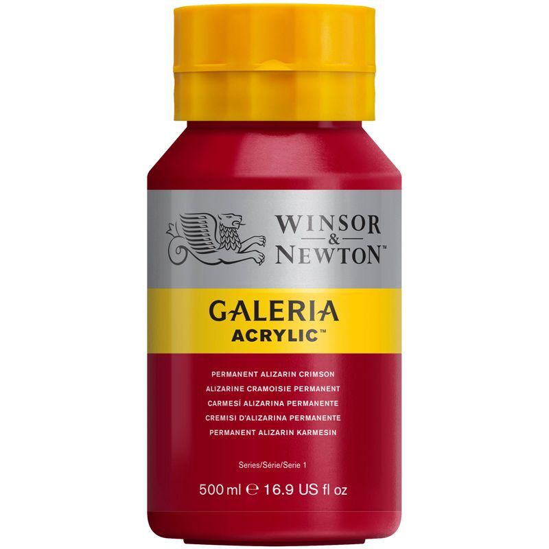 WN Galeria 500ml 466 Perm. alizarin crimson (1), 500ml akryyliväri