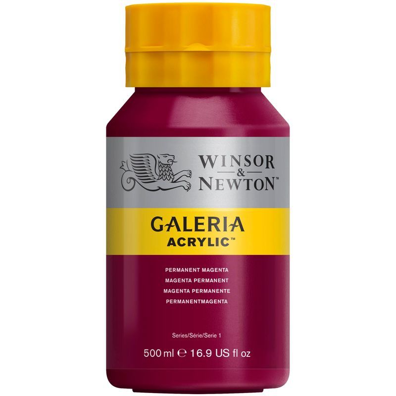 WN Galeria 500ml 488 Permanent magenta (1), 500ml akryyliväri
