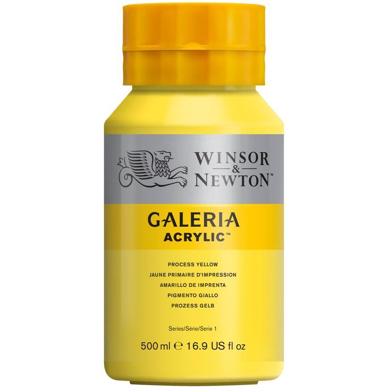 WN Galeria 500ml 527 Process yellow (1), 500ml akryyliväri
