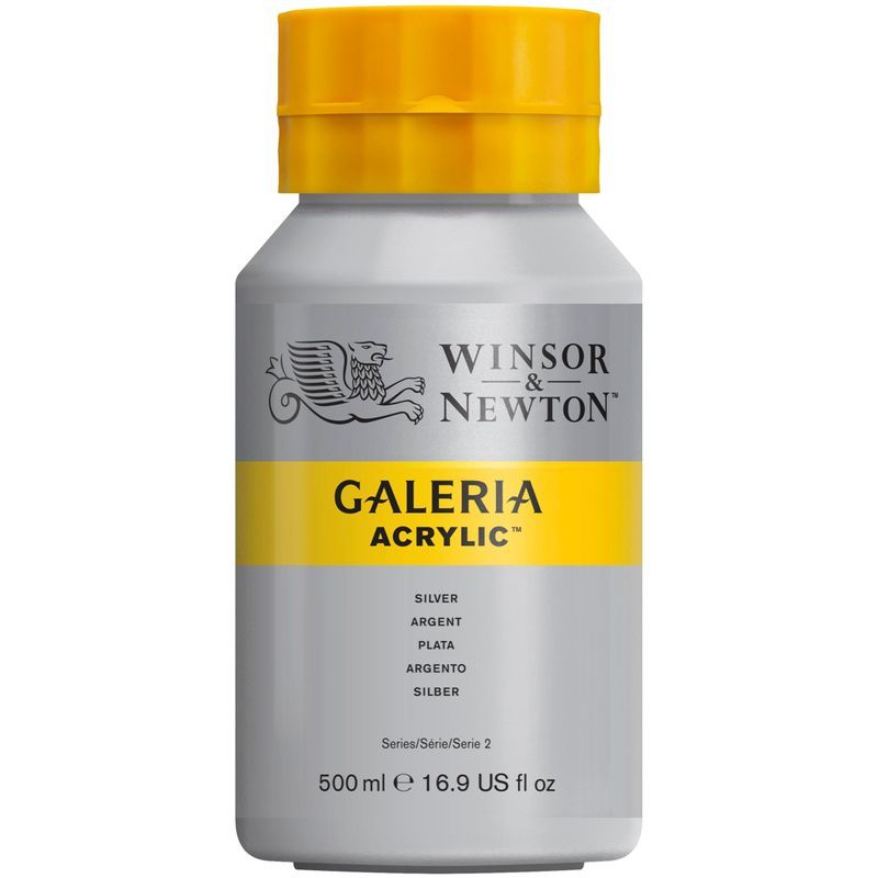 WN Galeria 500ml 617 Silver (2), 500ml akryyliväri