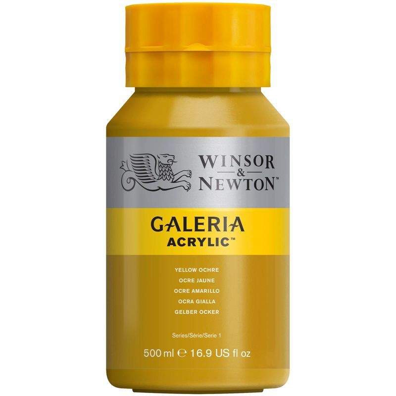 WN Galeria 500ml 744 Yellow ochre (1), 500ml akryyliväri
