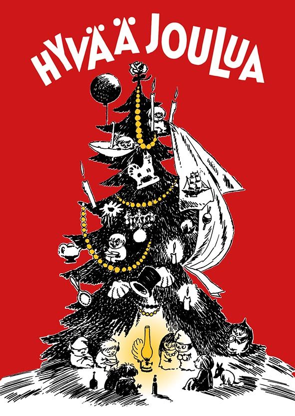 Postikortti joulu Muumi - Kuusi