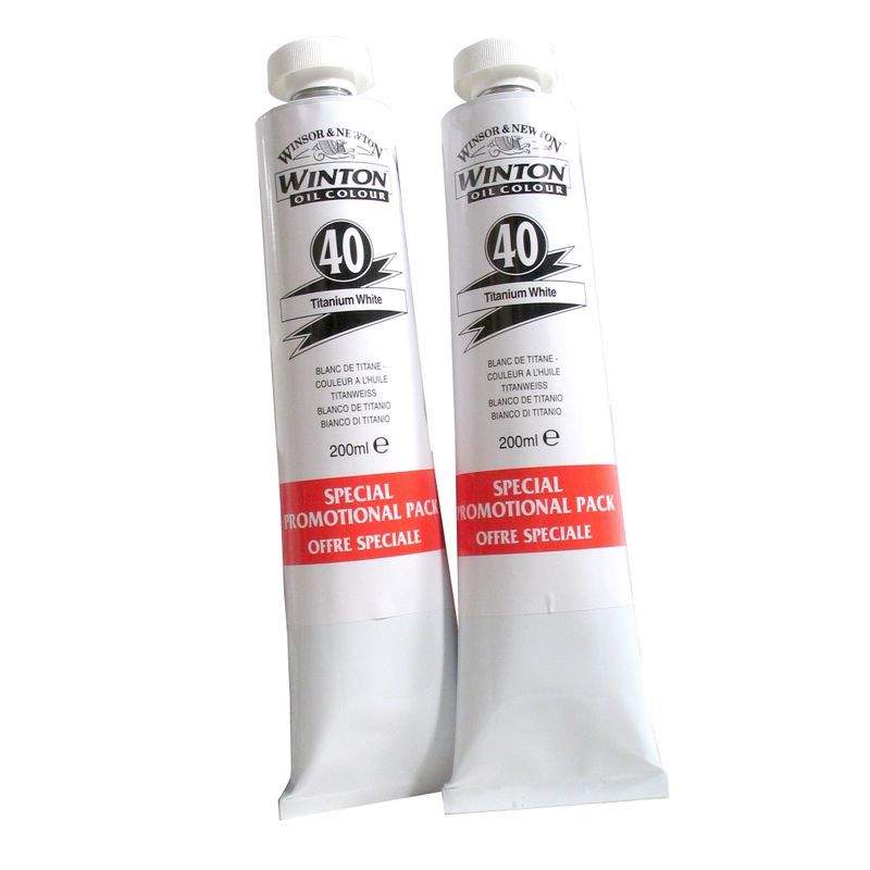 WN Winton Tuplapakkaus 644 (40) 2x200ml (25), Titanium white öljyväri