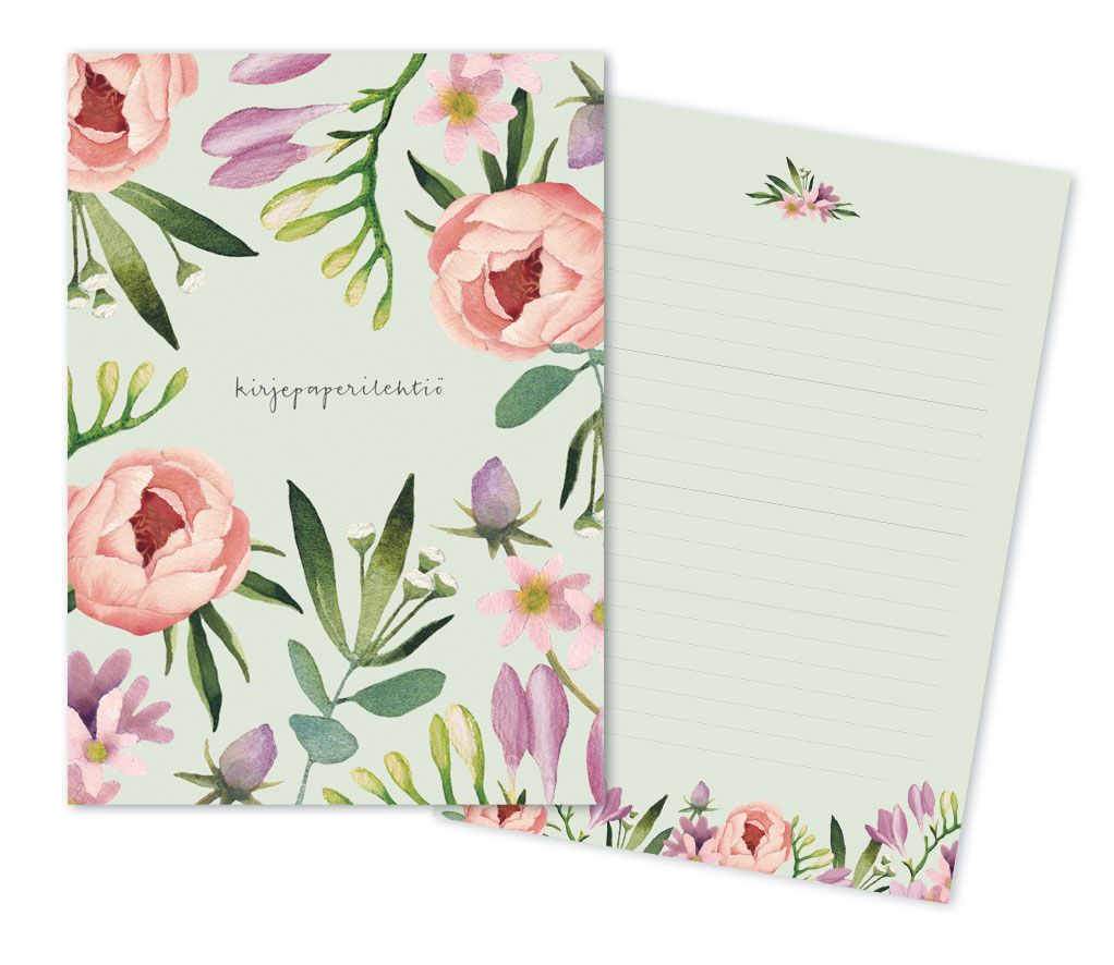 Kirjepaperilehtiö Henna Adel - Kukat