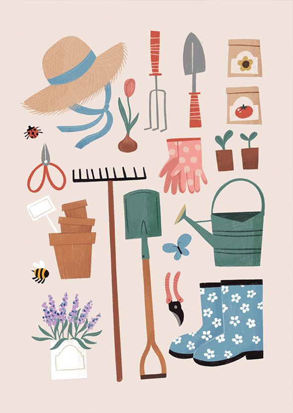 Postikortti Kaisu Sandberg - Puutarha