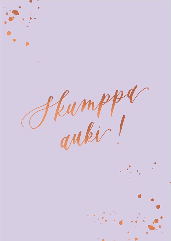 Postikortti Kalligrafiastudio - Skumppa auki