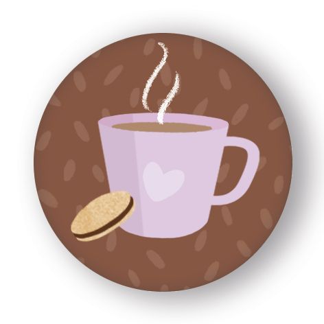 Magneetti Putinki Design - Kahvikuppi ja keksi