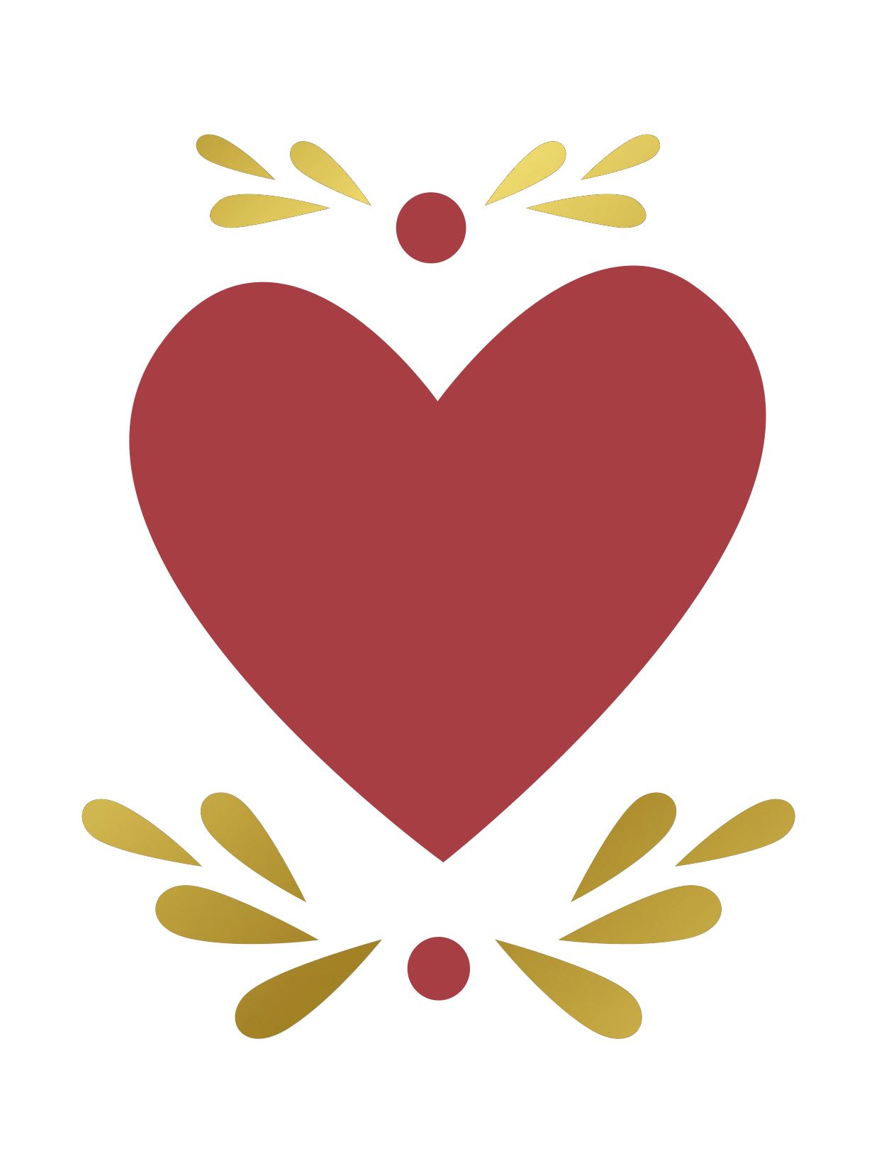 2-osainen kohopainokortti Putinki Design - Sydän