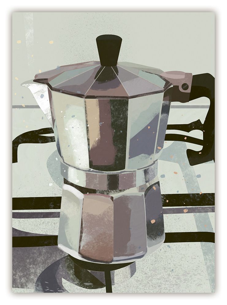 Postikortti Quire - Kahvi, mutteripannu