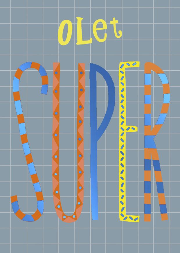 Postikortti Putinki Letters - Olet super