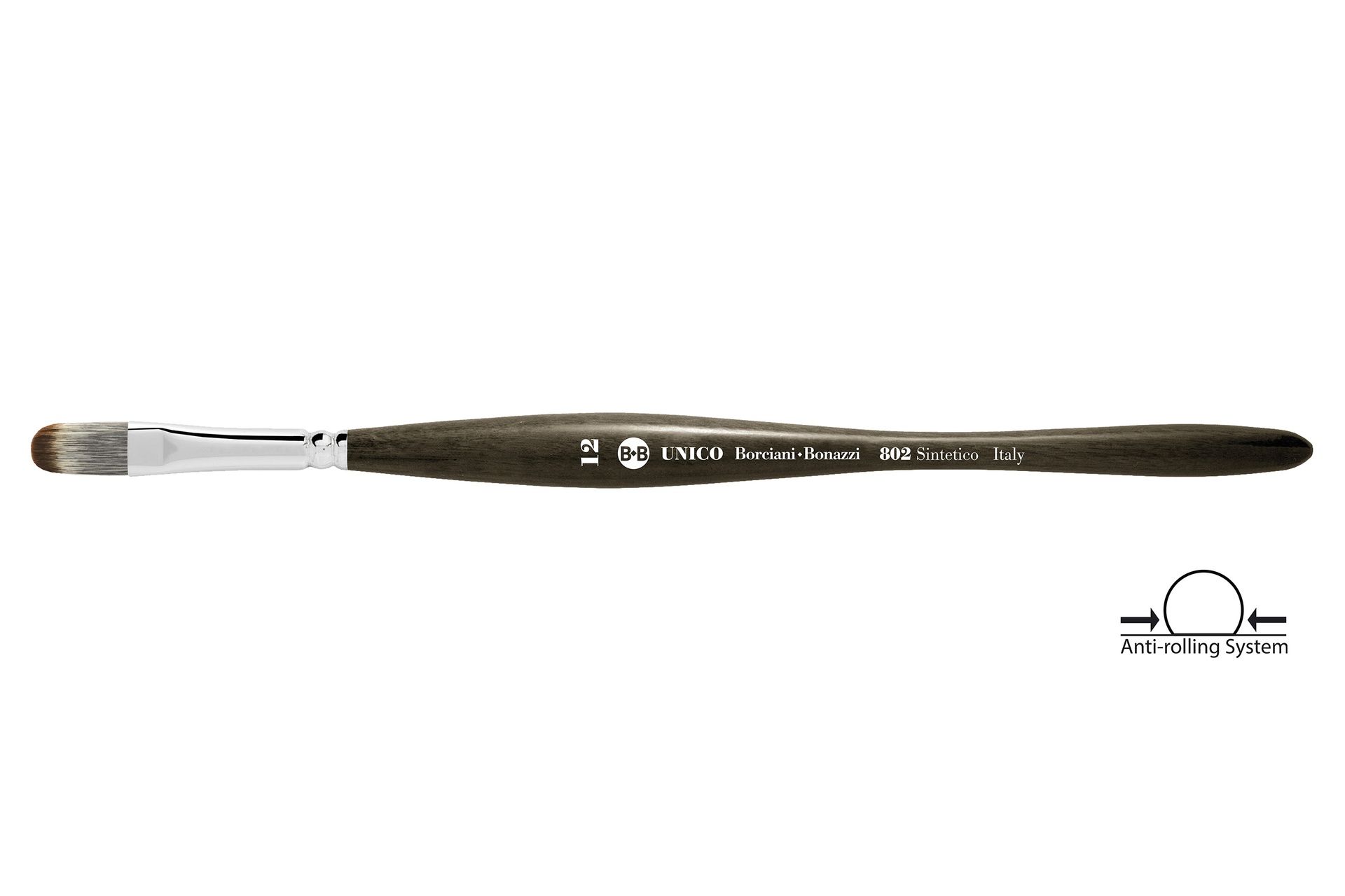 BB Mangusta soft mix 802-4 keinokuitusivellin litteä pyöristetty lyhyt varsi