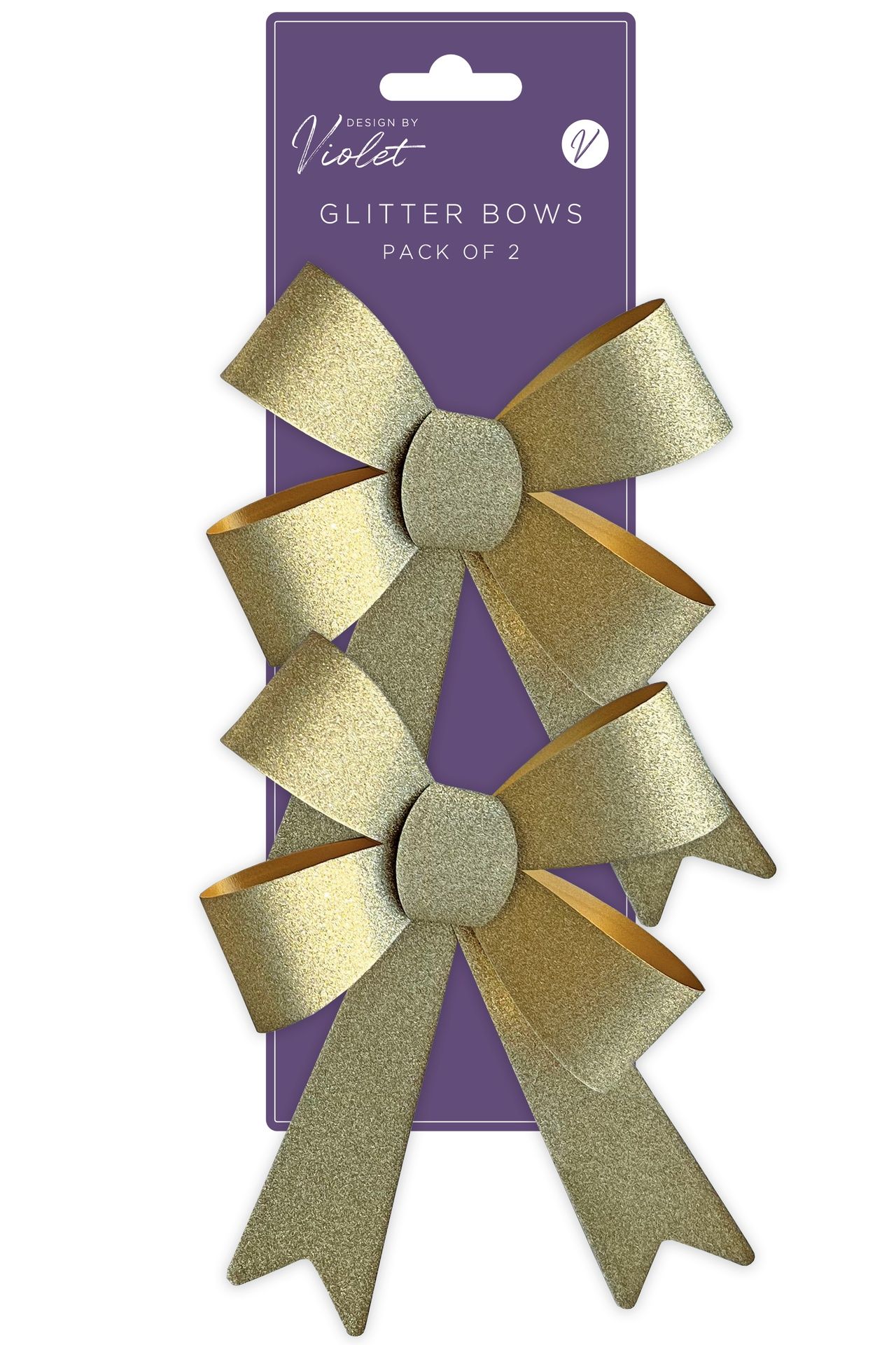 Lahjarusetti Partisan - Gold glitter 2 kpl