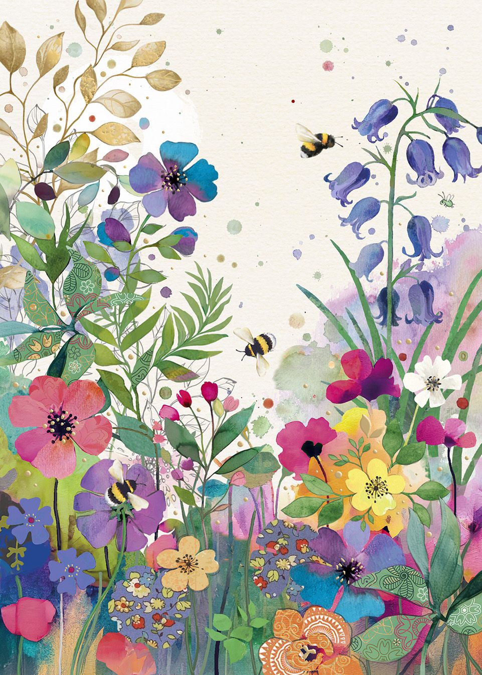 2-osainen kortti Bug Art - Colourful Meadow