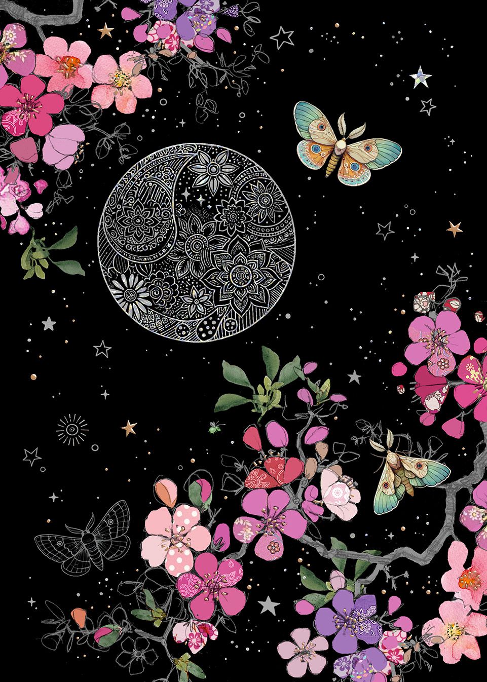 2-osainen kortti Bug Art - Blossom Moon