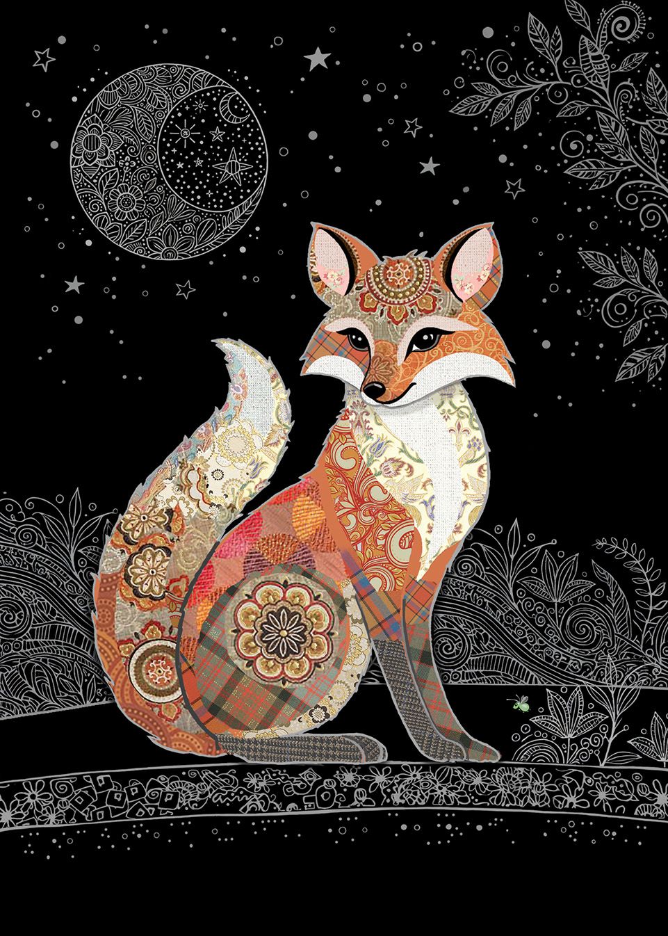 2-osainen kortti Bug Art - Decorative Fox