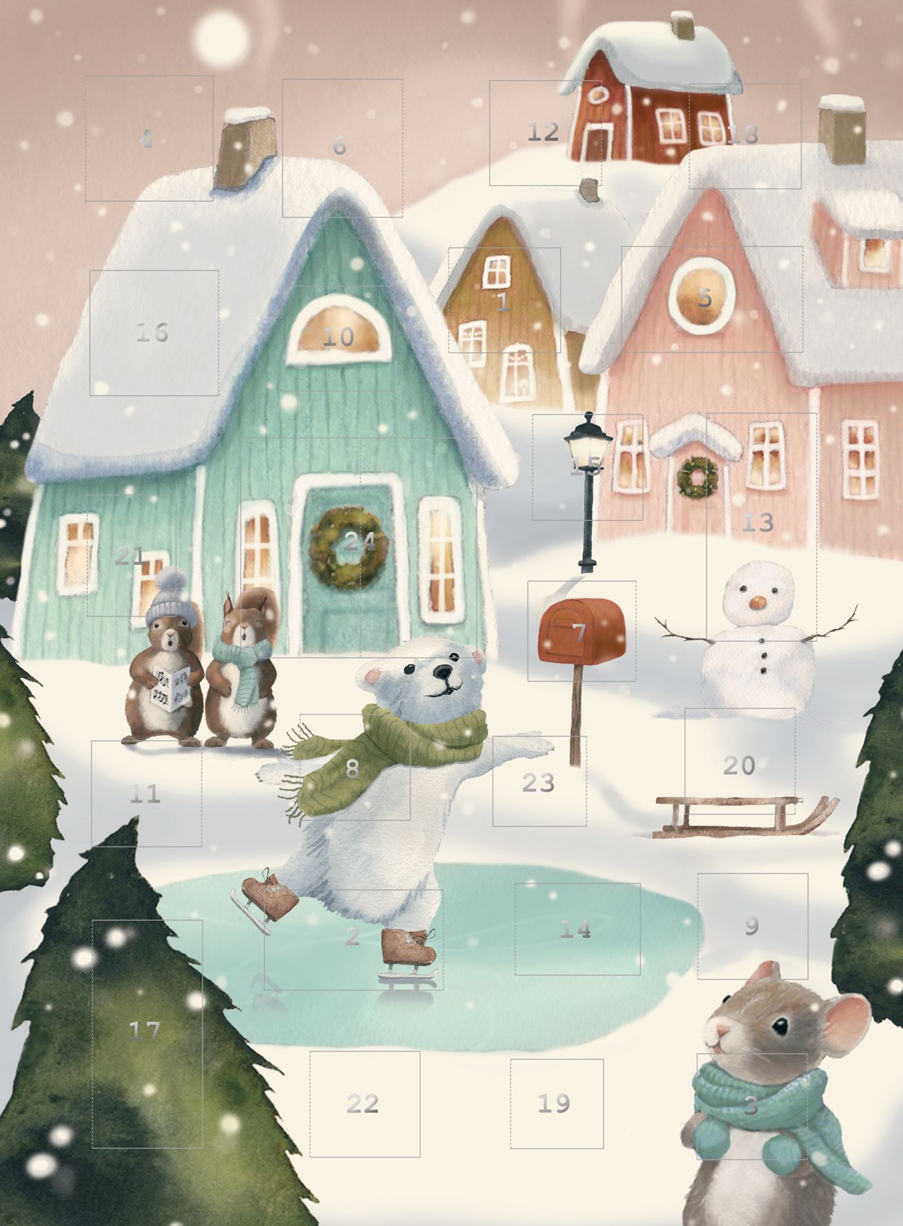 Joulukalenteri A4 Henna Adel - Joulukylä