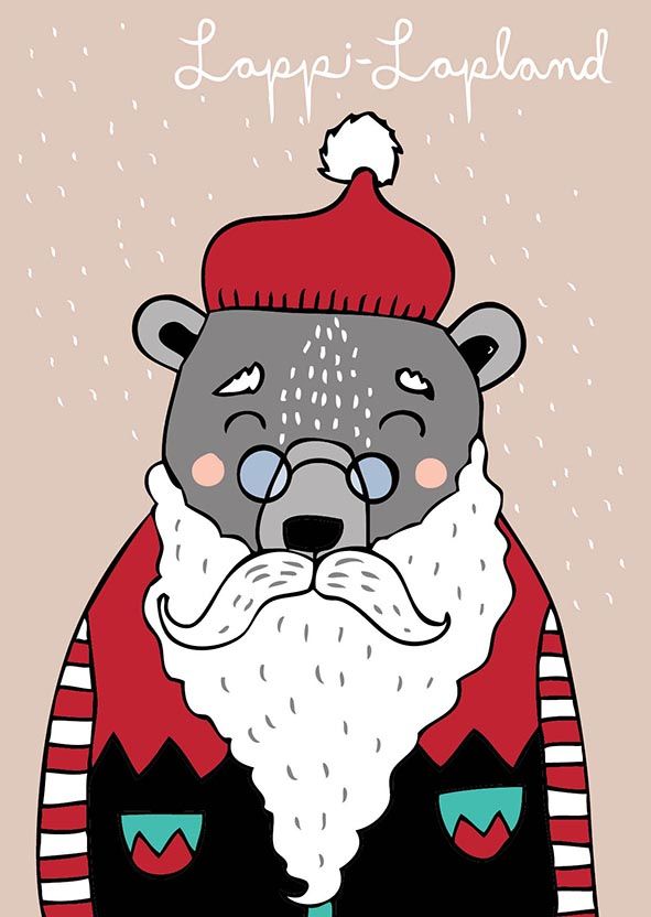 Postikortti Mira Mallius - Joulupukki