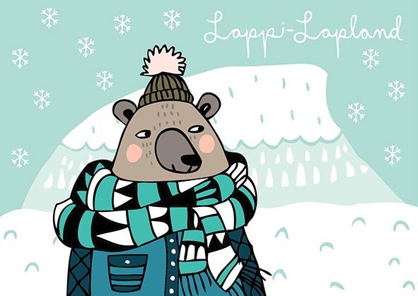 Postikortti Mira Mallius - Saana-tunturi