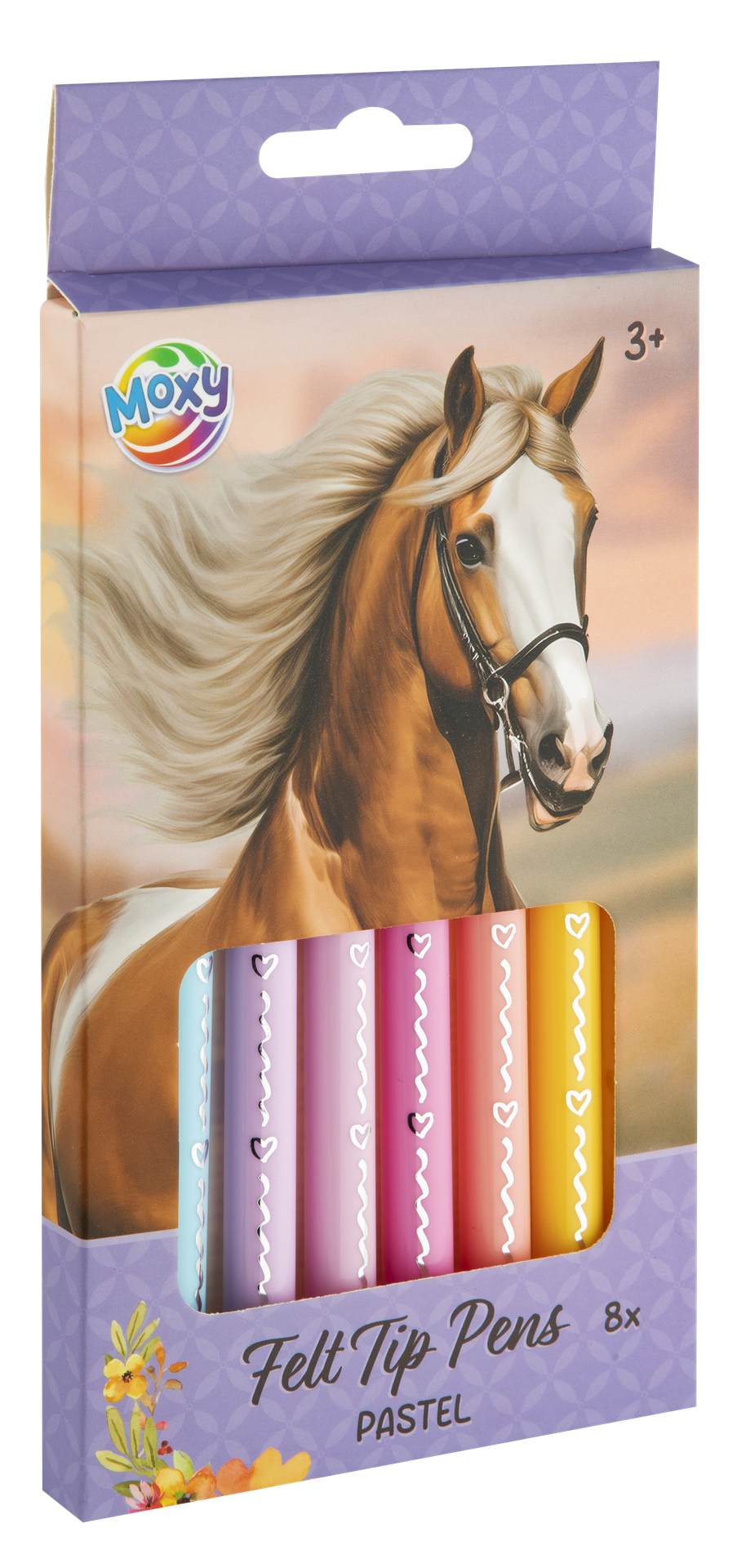 HORSE 8 Felt Tip Pens Pastel