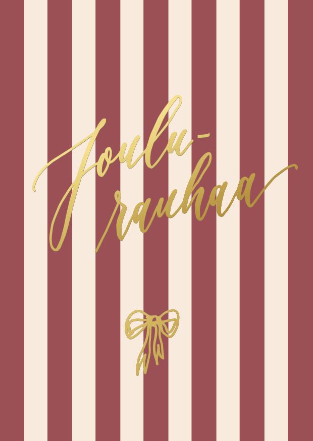 Joulukortti Kalligrafiastudio - Joulurauhaa