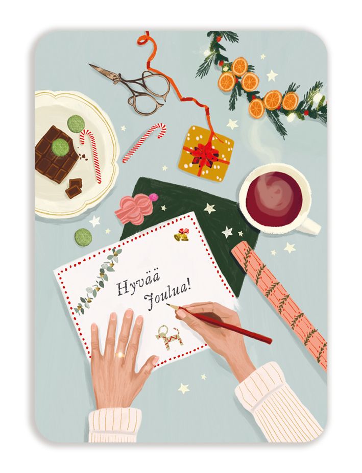 Joulukortti Johanna Ilander - Kortin kirjoitus, Hyvää Joulua!