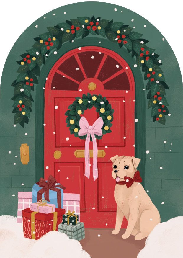 2-osainen kortti joulu Kaisu Sandberg - Jouluovi