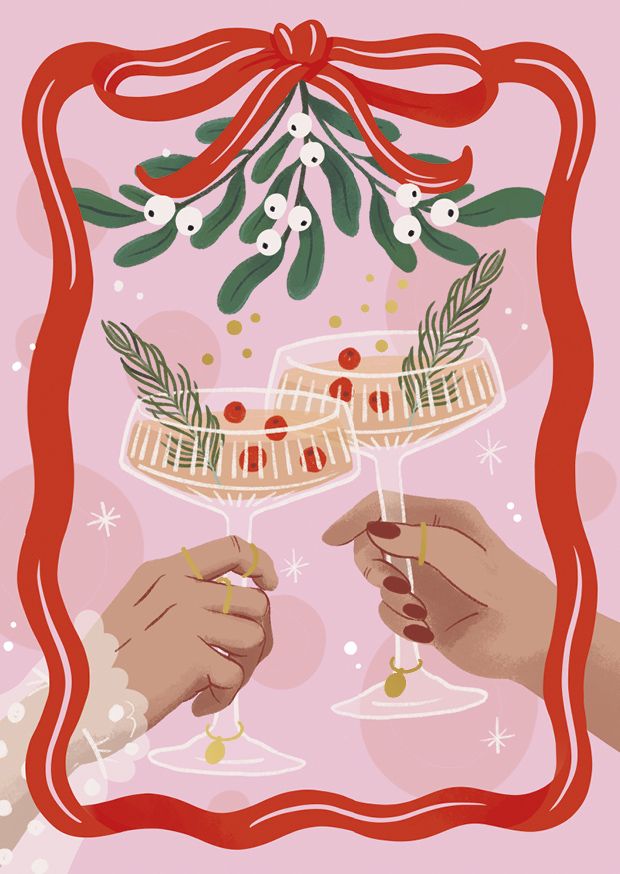 Joulukortti Kaisu Sandberg - Jouludrinkit