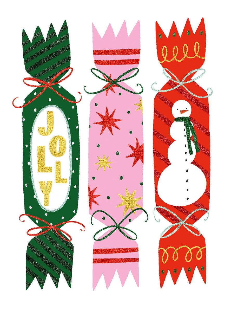 2-osainen joulukortti The Art File - Karkit, Jolly